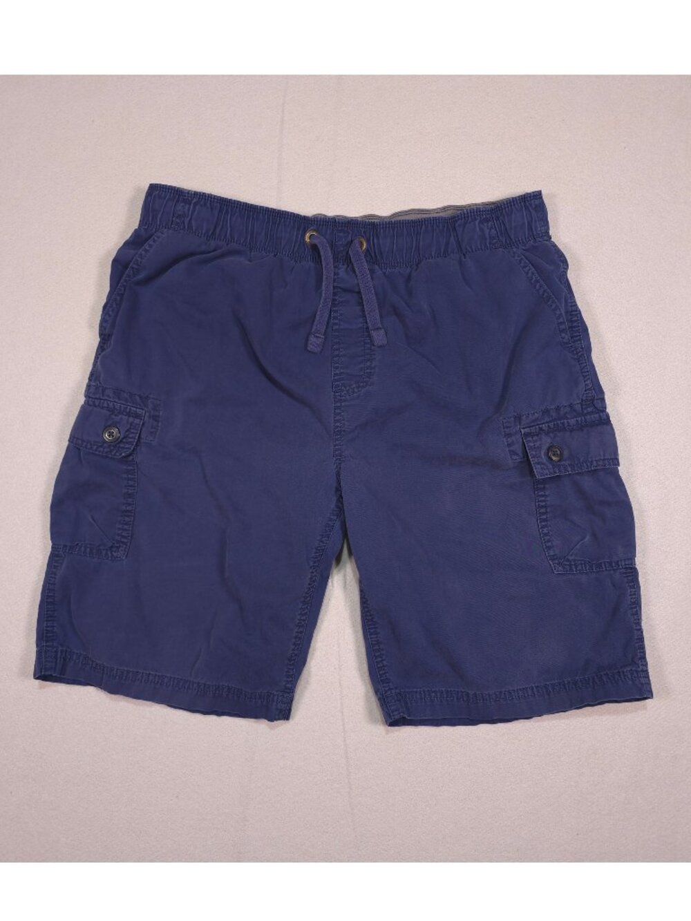 Lands' End Boys Husky XL 18H-20H Navy Cotton Utility Cargo Shorts